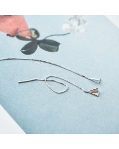 925 Sterling Silver Earrings, Travel & Places Jewelry, Signs Symbols Jewelry, Origami Airplane Tassel Threaders Earrings