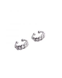 Minimalist Design Earrings, Geometric Jewelry, Hollow Winding Clip-on Earrings, 925 Sterling Silver Earrings, Simple Design Earrings