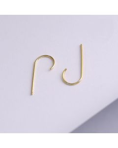 925 Sterling Silver Earrings, Geometric Jewelry, Simple Design Earrings, Hook Line Threaders Earrings, Minimalist Design Earrings