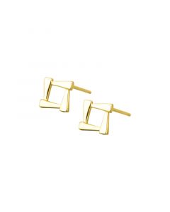 Geometric Hollow Triangle Stud Earrings, 925 Sterling Silver Earrings, Simple Design Earrings, Geometric Jewelry
