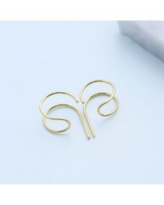 925 Sterling Silver Earrings, Geometric Jewelry, Geometric Double Line Stud Earrings, Minimalist Design Earrings, Simple Design Earrings