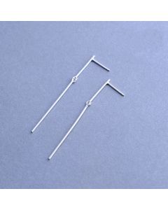 Irregular Lines Dangle Drop Earrings, Simple Design Earrings, Geometric Jewelry, 925 Sterling Silver Earrings, Minimalist Design Earrings