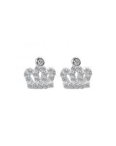 925 Sterling Silver Earrings, Minimalist Design Earrings, Crown Jewelry, Simple Design Earrings, Crown Zircon Stud Earrings
