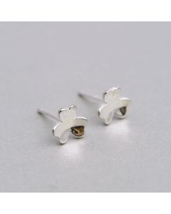 925 Sterling Silver Earrings, Clover Stud Earrings, Leaf Jewelry, Minimalist Design Earrings, Light Luxury Style, Simple Design Earrings