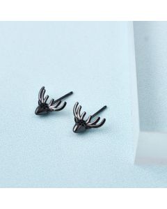 925 Sterling Silver Earrings, Animals & Insects Jewelry, Antlers Stud Earrings, Minimalist Design Earrings, Simple Design Earrings
