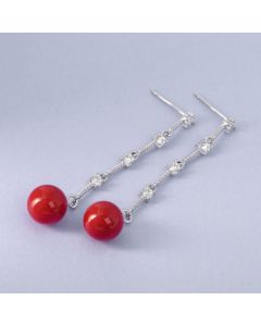 925 Sterling Silver Earrings, Tassel Pearl Zircon Dangle Drop Earrings, Simple Design Earrings, Minimalist Design Earrings