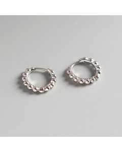Minimalist Design Earrings, Light Luxury Style, 925 Sterling Silver Earrings, Simple Design Earrings, Beads Hoop Earrings
