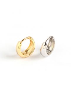 Geometric Jewelry, 925 Sterling Silver Earrings, Simple Design Earrings, Geometric Wide Hoop Earrings, Minimalist Design Earrings