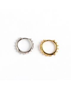 Signs & Symbols Jewelry, Geometric Cross Beads Hoop Earrings, 925 Sterling Silver Earrings, Simple Design Earrings