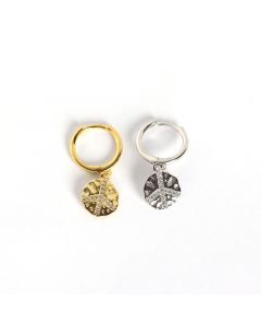 Peace Sign Zircon Dangle Drop Earrings, Signs & Symbols Jewelry, Simple Design Earrings, 925 Sterling Silver Earrings