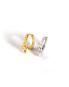Minimalist Design Earrings, Simple Design Earrings, 925 Sterling Silver Earrings, Geometric Zircon Hoop Earrings, Geometric Jewelry