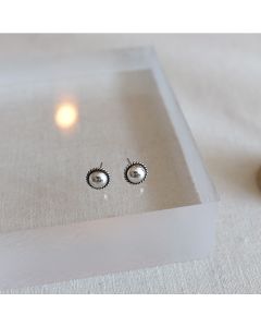 925 Sterling Silver Earrings, Minimalist Design Earrings, Simple Design Earrings, Geometric Jewelry, Round Stud Earrings