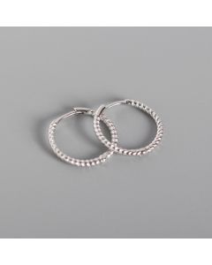 Geometric Jewelry, 925 Sterling Silver Earrings, Minimalist Design Earrings, Simple Design Earrings, Geometric Kink Hoop Earrings