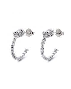925 Sterling Silver Earrings, Rope Kink Stud Earrings, Simple Design Earrings, Minimalist Design Earrings, Light Luxury Style