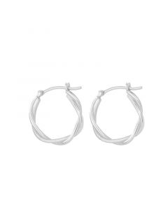 Line Kinks Hoop Earrings, Simple Design Earrings, Geometric Jewelry, 925 Sterling Silver Earrings, Minimalist Design Earrings