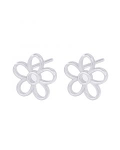 925 Sterling Silver Earrings, Minimalist Design Earrings, Simple Design Earrings, Flowers & Plants Jewelry, Hollow Flowers Stud Earrings