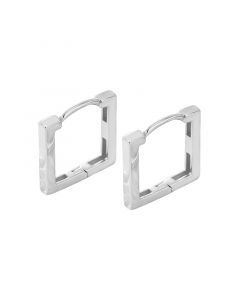 Simple Design Earrings, Minimalist Design Earrings, Geometric Jewelry, Geometric Square Hoop Earrings , 925 Sterling Silver Earrings