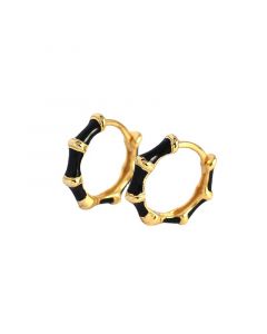 Irregular Bump Dripping Oil Enamels Hoop Earrings, Geometric Jewelry, Simple Design Earrings, 925 Sterling Silver Earrings