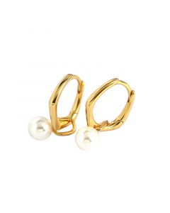 Simple Design Earrings, Pearl Dangle Drop Earrings, Light Luxury Style, Minimalist Design Earrings, 925 Sterling Silver Earrings
