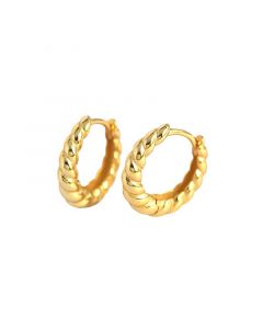 Kink Hoop Earrings, Simple Design Earrings, 925 Sterling Silver Earrings, Minimalist Design Earrings, Geometric Jewelry