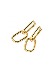 925 Sterling Silver Earrings, Simple Design Earrings, Geometric Ellipse Dangle Drop Earrings, Geometric Jewelry