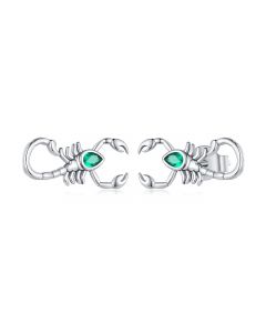Scorpion Stud Earrings, 925 Sterling Silver Earrings, Light Luxury Style Earrings, Animals & Insects Jewelry