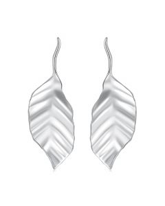 Leaves Drop Stud Earrings, Leaf Jewelry, Light Luxury Style Earrings, 925 Sterling Silver Earrings