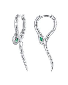 Snake Hoop Earrings, Light Luxury Style Earrings, 925 Sterling Silver Earrings, Animals & Insects Jewelry
