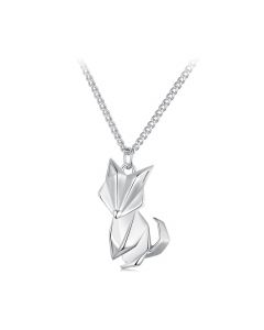 Little Fox Pendant Necklace, Animals & Insects Jewelry, Light Luxury Style Pendants Necklaces, 925 Sterling Silver Pendants Necklaces
