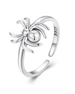 Spider Open Ring, Light Luxury Style Rings, Animals & Insects Jewelry, 925 Sterling Silver Rings