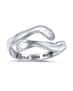 Adjustable Hand Hugging Hug Ring, Charms for Pandora Bracelet, For Pandora Charm Bracelet, 925 Sterling Silver Charms, Fit Pandora Charms