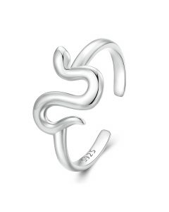 Little Snake Open Ring, Light Luxury Style Rings, Animals & Insects Jewelry, 925 Sterling Silver Rings