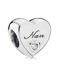 Pandora Charms,Charms for Pandora Charm Bracelet,Charms for Bracelet,Nan’s Love Heart Charm,925 Sterling Silver Charms