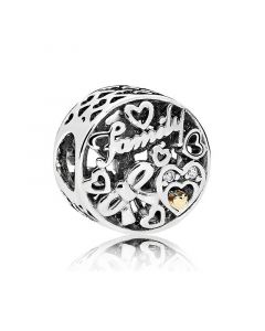 Love Family Heart Hollow Bead Charm,925 Sterling Silver Charms,Pandora Charms,Charms for Pandora Charm Bracelet,Charms for Bracelet