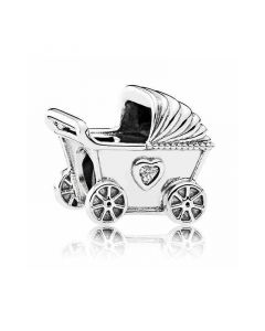 Charms for Bracelet,Pandora Charms,Baby Carriage Clear CZ Charm,Charms for Pandora Charm Bracelet,925 Sterling Silver Charms