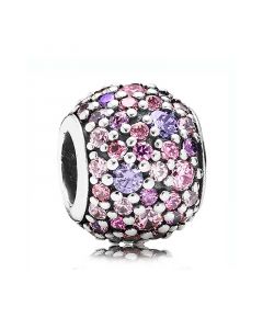 Charms for Bracelet,925 Sterling Silver Charms,Pandora Charms,Charms for Pandora Charm Bracelet,Pavé Lights Pink Purple CZ Charm