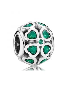 Pandora Charms,Charms for Pandora Charm Bracelet,925 Sterling Silver Charms,Luck Green Zircon Four Leaf Clover Bead Charm