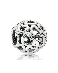 Charms for Pandora Charm Bracelet,925 Sterling Silver Charms,Charms for Bracelet,Pandora Charms,Hollow Love Heart Bead Charm