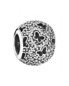 Charms for Pandora Charm Bracelet,Pandora Charms,925 Sterling Silver Charms,Abstract Cut Out Butterflies Micro Pave Charm