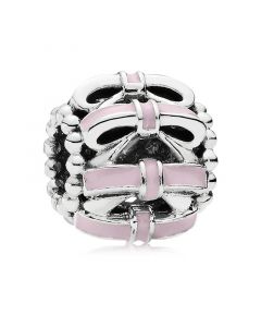 Charms for Bracelet,Charms for Pandora Charm Bracelet,Pandora Charms,Pink Enamel Bow Charm,925 Sterling Silver Charms