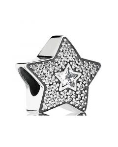 Pandora Charms,Charms for Bracelet,Star Pave CZ Crystal Charm,Charms for Pandora Charm Bracelet,925 Sterling Silver Charms