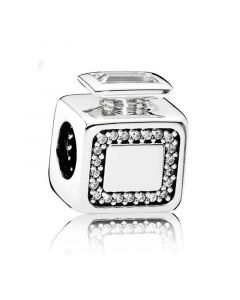 Pandora Charms,Charms for Pandora Charm Bracelet,925 Sterling Silver Charms,Signature Scent Charm with Clear Cubic Zirconia Stones