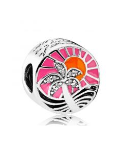 925 Sterling Silver Charms,Pandora Charms,Tropical Sunset Charm,Charms for Pandora Charm Bracelet,Charms for Bracelet