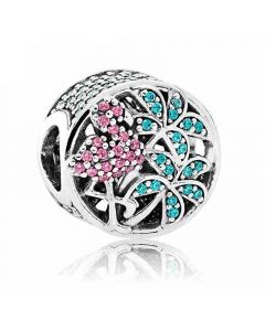 Tropical Flamingo,Charms for Pandora Charm Bracelet,Pandora Charms,For Pandora Charm Bracelet,Charms for Bracelet,925 Sterling Silver Charms