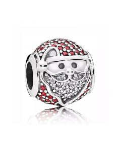 Pandora Charms,Sparkling Jolly Santa Red CZ Charm,Charms for Pandora Charm Bracelet,925 Sterling Silver Charms,Charms for Bracelet