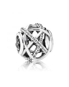 Sparkling Lines Openwork Charm,Pandora Charms,925 Sterling Silver Charms,Charms for Pandora Charm Bracelet,Charms for Bracelet