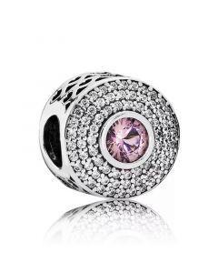 925 Sterling Silver Charms,Charms for Pandora Charm Bracelet,Charms for Bracelet,Radiant Splendor Blush Pink Button Charm,Pandora Charms
