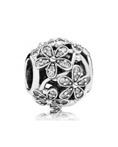 Pandora Charms,Charms for Pandora Charm Bracelet,Dazzling Daisy Meadow Clear CZ Openwork Charm,925 Sterling Silver Charms
