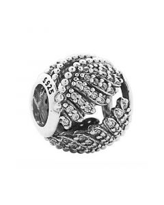 Charms for Pandora Charm Bracelet,Pave Clear CZ Feather Charm,925 Sterling Silver Charms,Pandora Charms,Charms for Bracelet