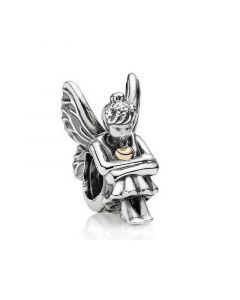 925 Sterling Silver Charms,Fairy Pixie Angel Wings Gold Heart Charm,Charms for Pandora Charm Bracelet,Pandora Charms,Charms for Bracelet